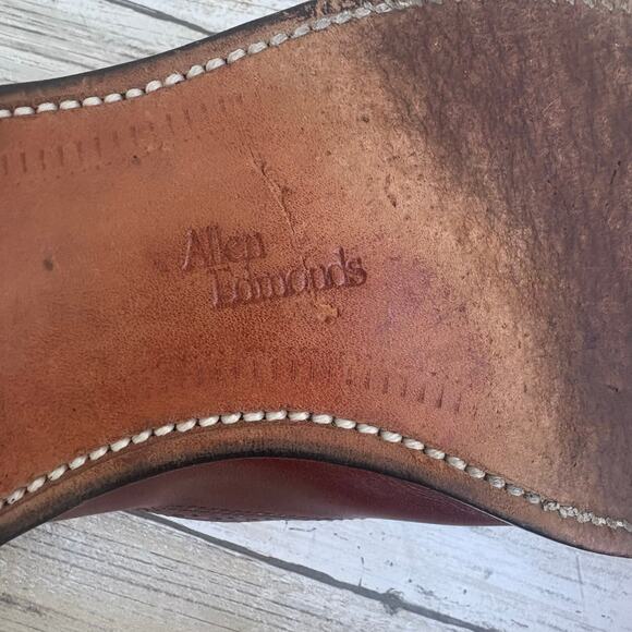 Allen Edmonds Shoes Sz 10.5 C Brown Colfax Wingtip Kiltie Tassel Loafer Leather - Picture 9 of 13